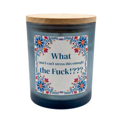 WTF? Square Label Candle