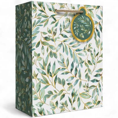 Gift Bag - Large - Elegant Leaves