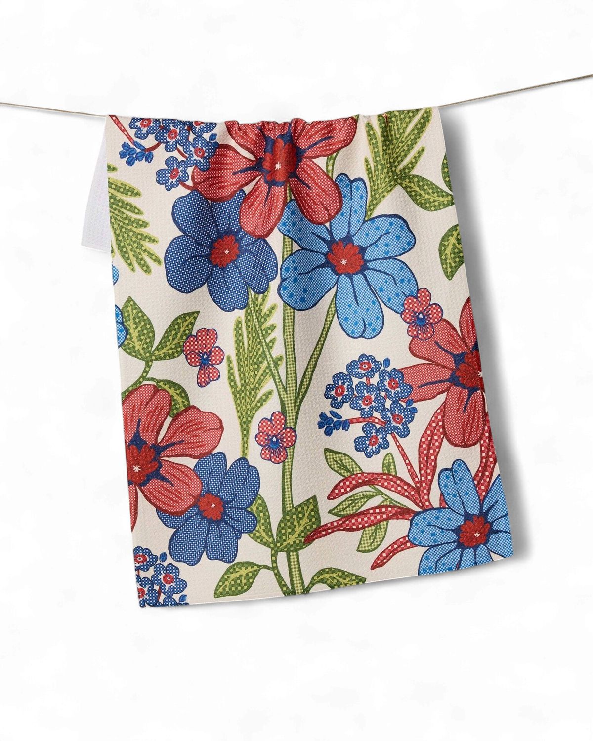 Plaid Floral Tea Towel