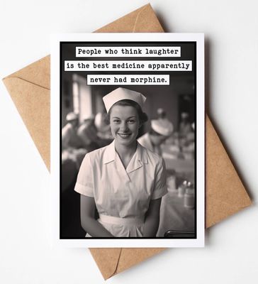 People Who think Laughter - Get Well Card