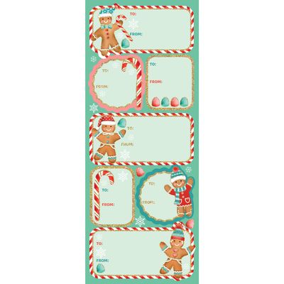Gift Labels Gingerbread Cookies