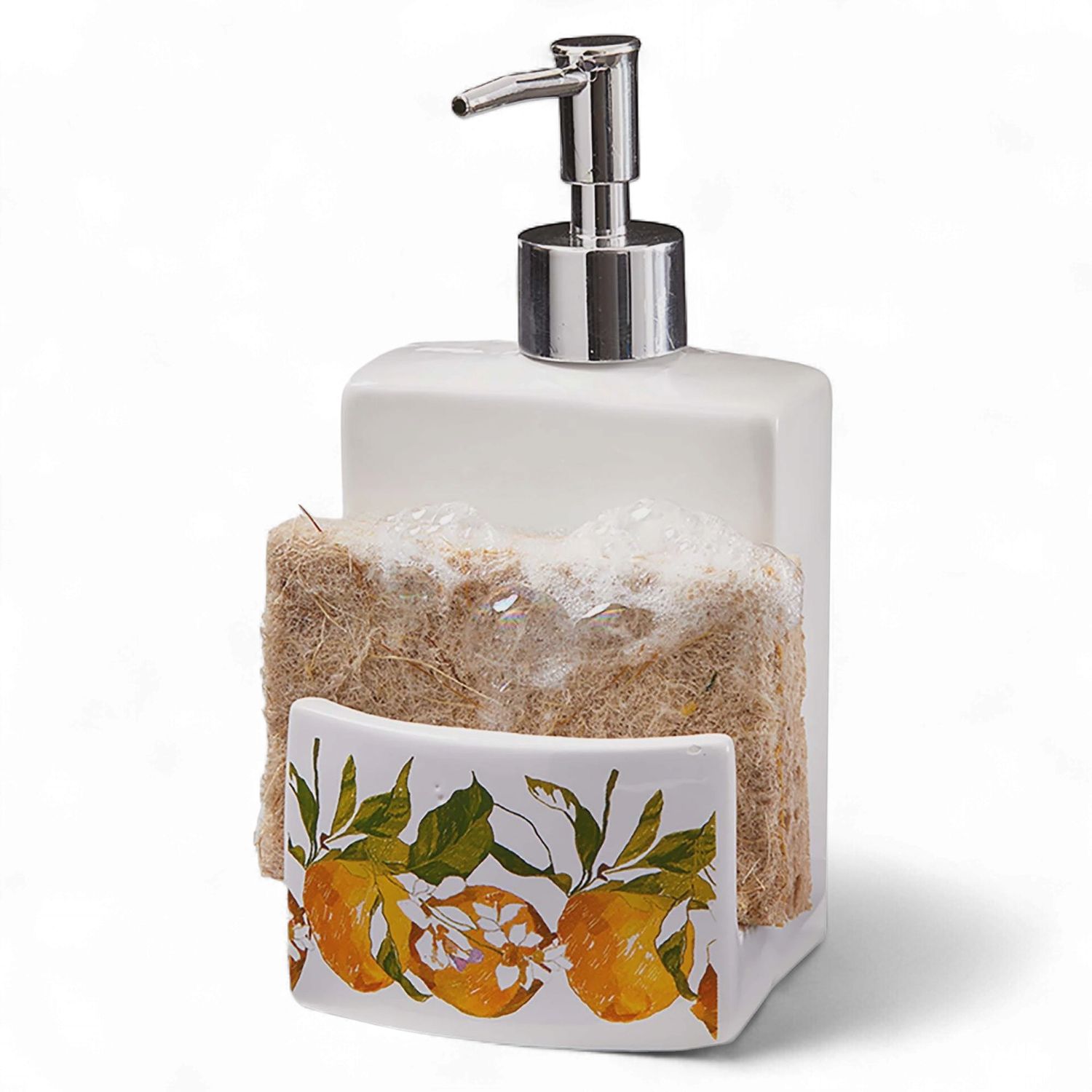 Lemoncello Soap Dispenser + Sponge Holder