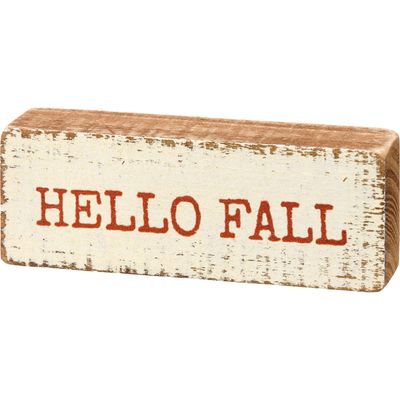 Block Sign - Hello Fall