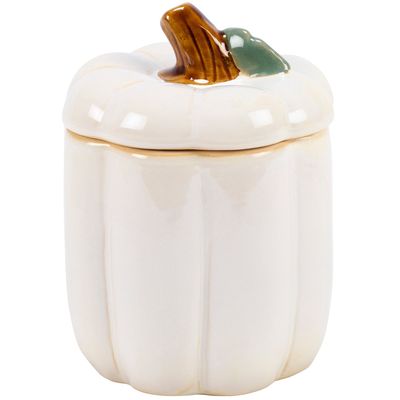 Treat Jar - Tall White Pumpkin