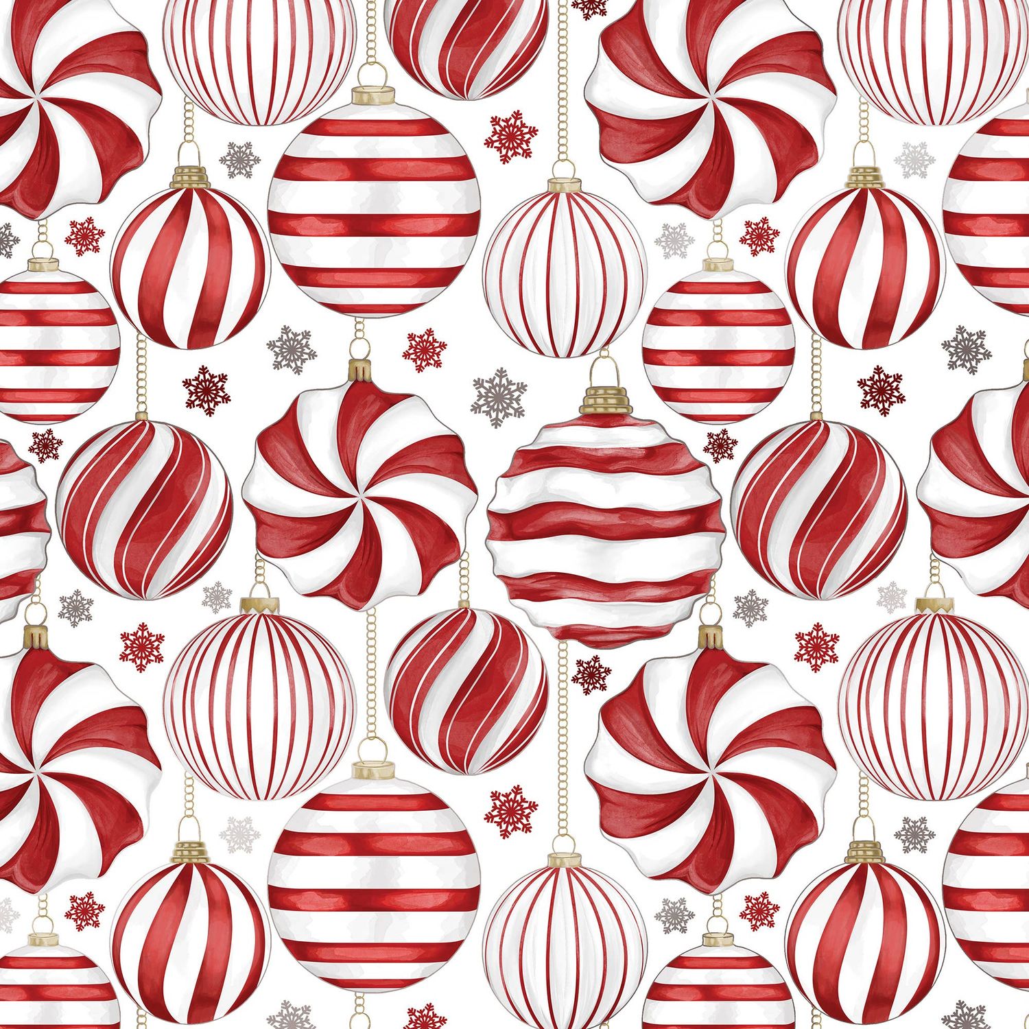 Red &amp; White Ornaments Jumbo Wrap