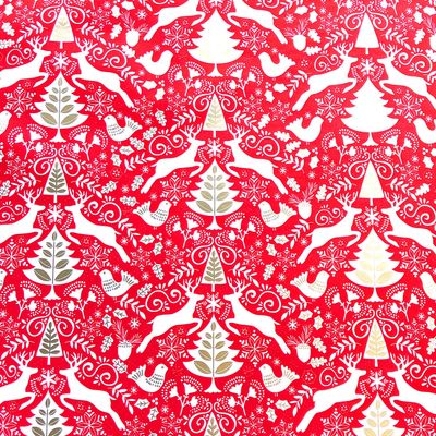 Red Scandinavian Wrap - Jumbo