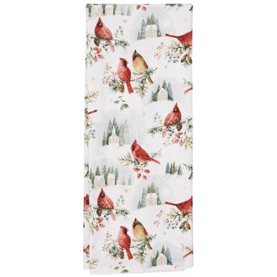 Winter Cardinals Kitchen Towel