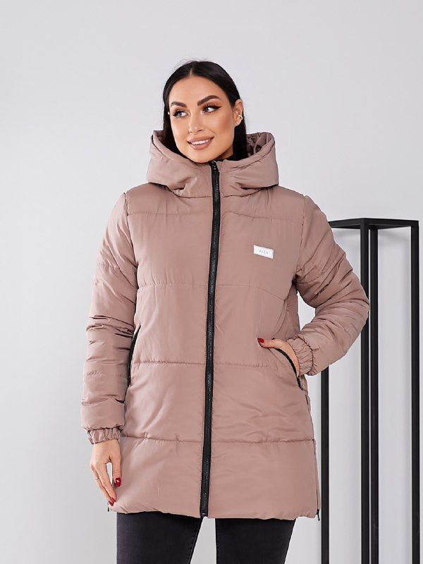 Зимова жіноча куртка парка. Колір кава