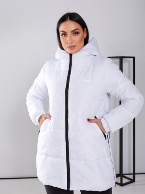 Тепла куртка жіноча зимова. Колір білий