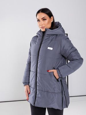 Зимова жіноча куртка. Колір графіт