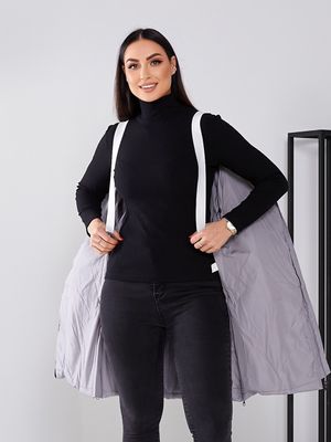 Зимова жіноча куртка. Колір сірий