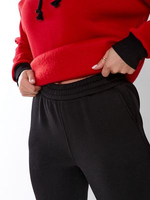 Червоний жіночий теплий спортивний костюм