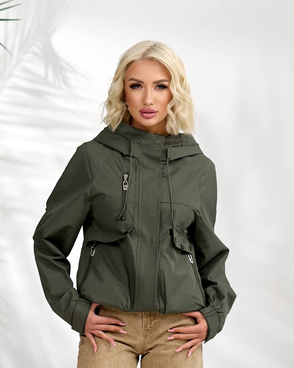 Вітровка з капюшоном, арт. А5822, оливка