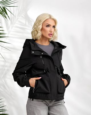 Вітровка з капюшоном, арт. А5822, чорний