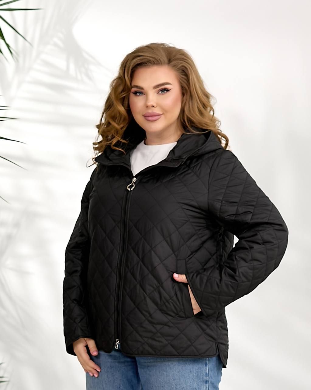 Стьобана куртка вітровка, арт А302, чорний