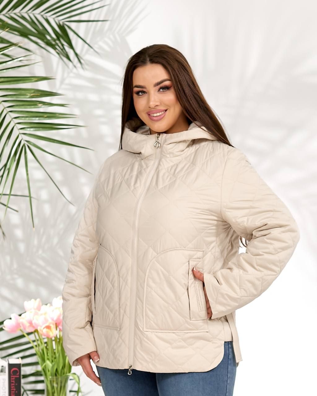 Стильна куртка, арт. А301, колір беж