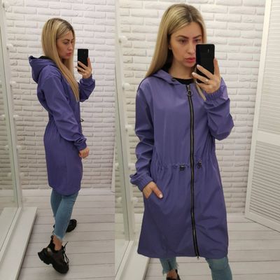 Жіночий стильний демисезонний плащ-вітровка арт А-102 / колір бузковий