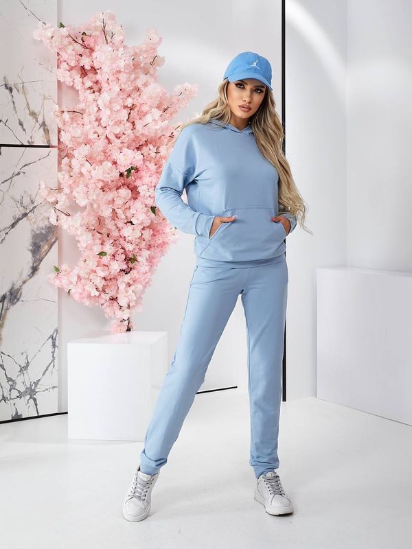 Жіночий спортивний весняний костюм, арт. А-420, колір блакитний