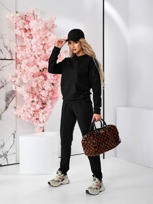 Жіночий спортивний весняний костюм, арт. А-420, колір чорний