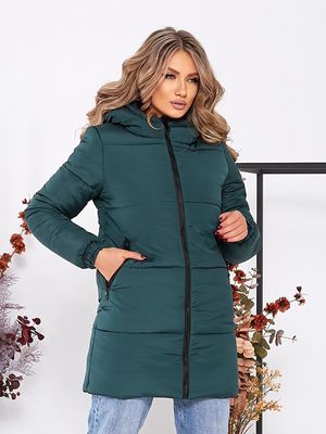 Жіноча зимова куртка. Є Батал.  Колір пляшка.