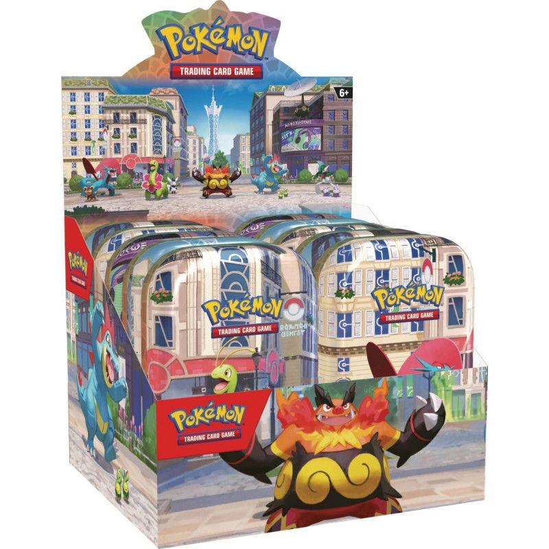 Pokémon TCG: Lumiose City Min Tin Display (10) (EN) Pokémon TCG: Lumiose City Mini Tin Display -zestaw 10 puszek