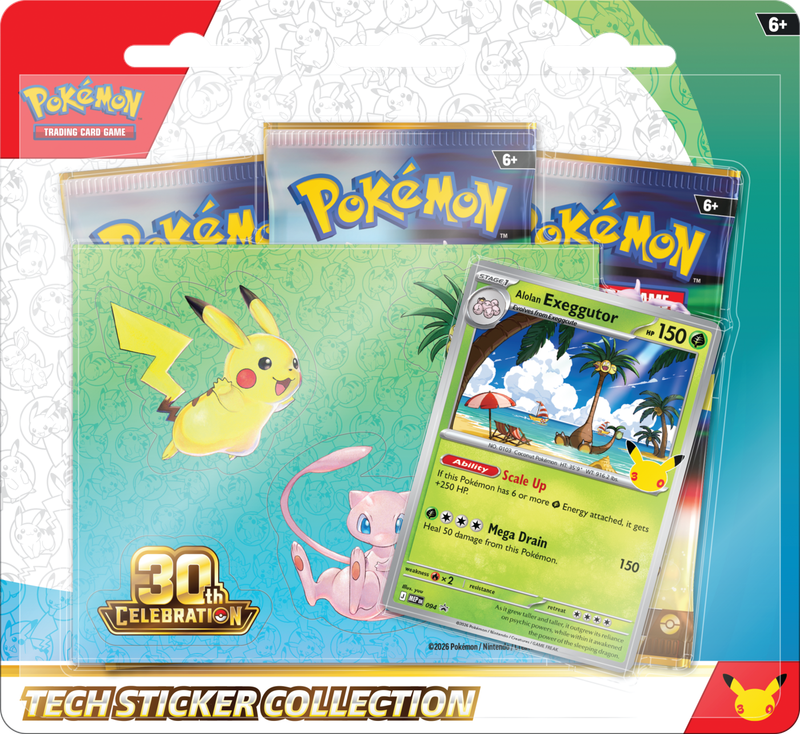 Pokémon TCG: 30th Celebration - Tech Sticker Collection: Alolan Exeggutor (EN)