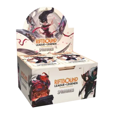 Fabrycznie zamknięty booster box Riftbound League of Legends TCG Spiritforged