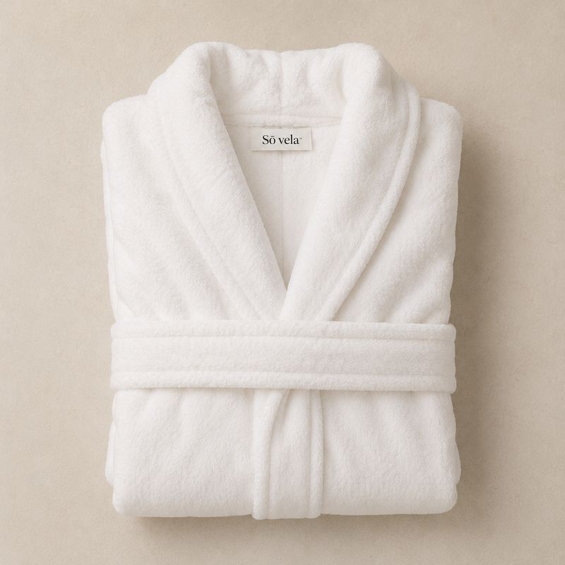 ​Sō vela™ Fleece Gown — White