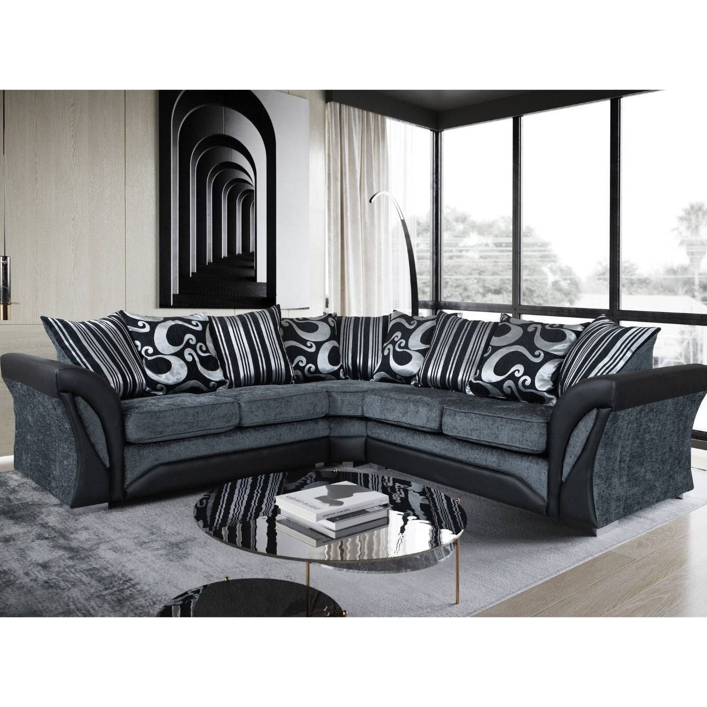 Shannon Corner Sofa- Chenille Fabric Sofa