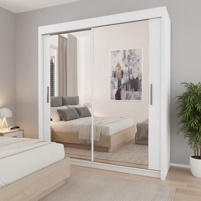Milan Sliding Mirror Door Wardrobe - Milano