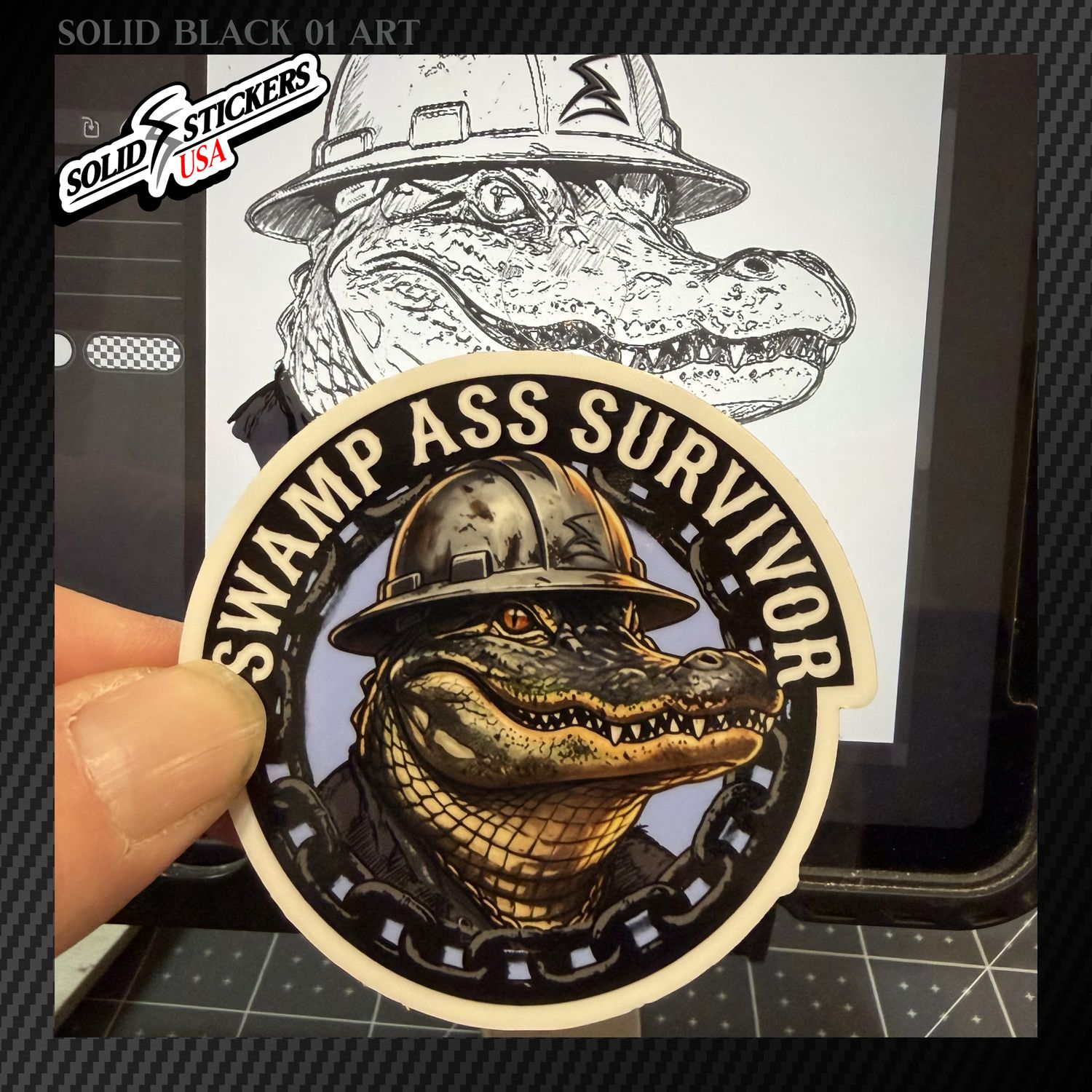 Swamp Ass Survivor Vinyl Sticker