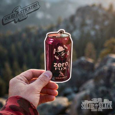 Zero Fux Soda Can Vinyl Sticker
