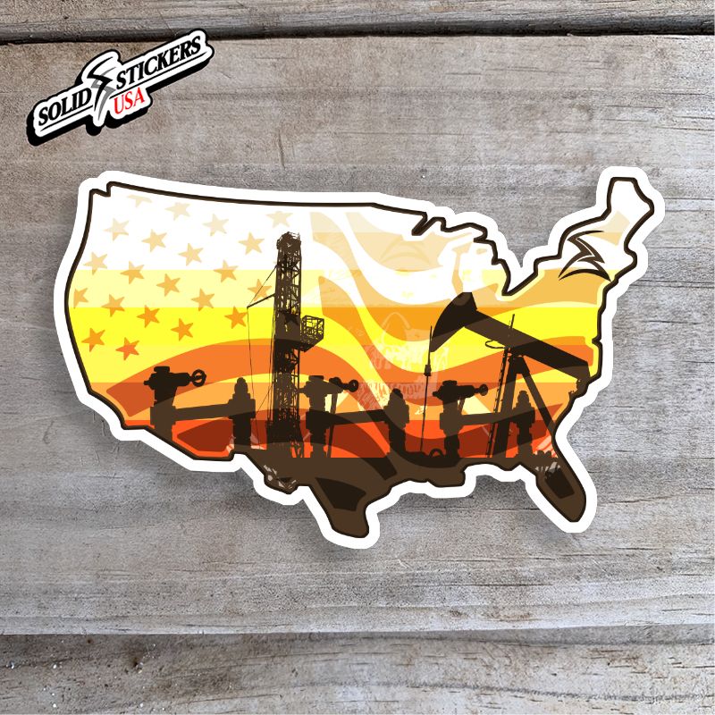 USA Oilfield Vinyl Sticker