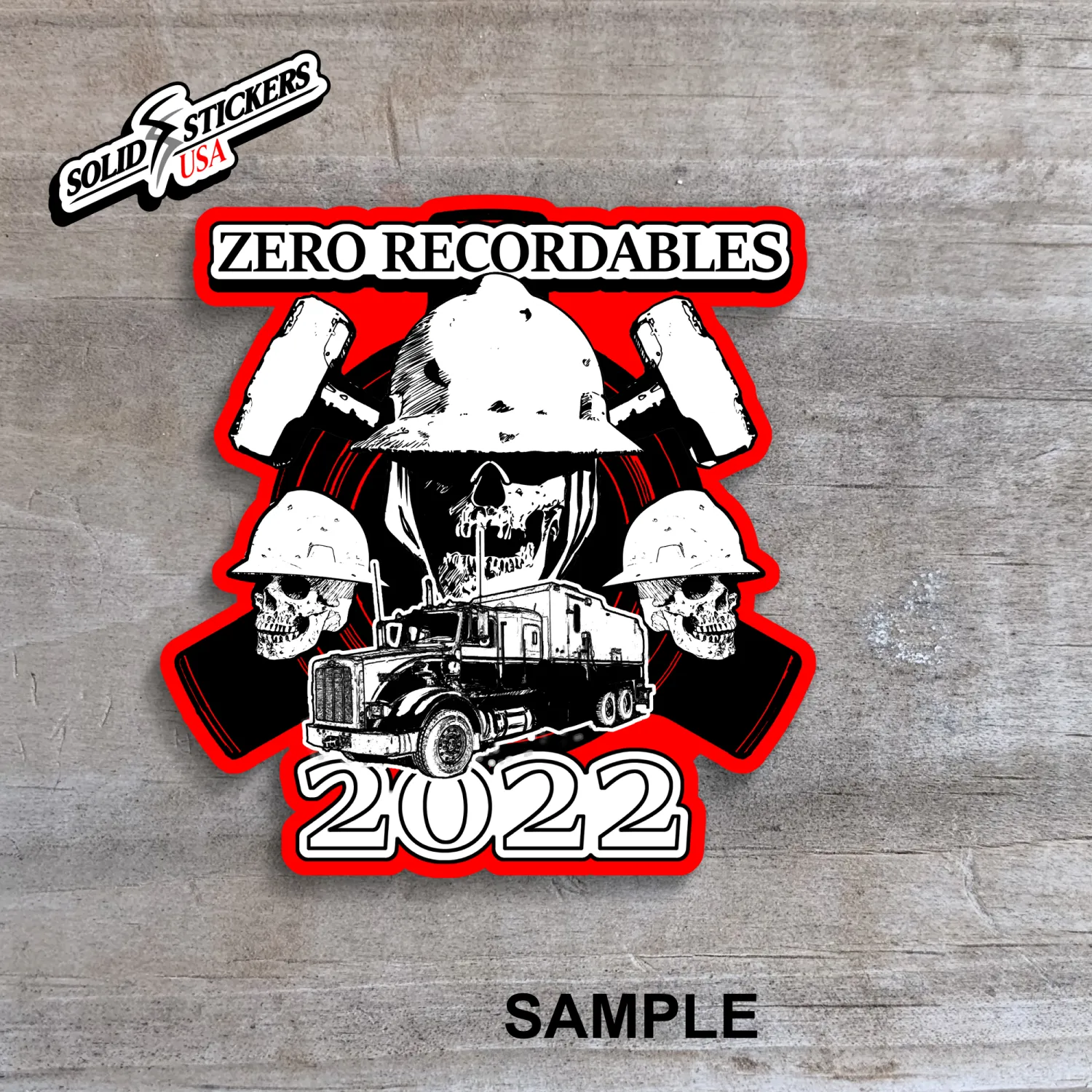 Custom Designed Frac Crew Vinyl Stickers by Solid Black 01 Art
