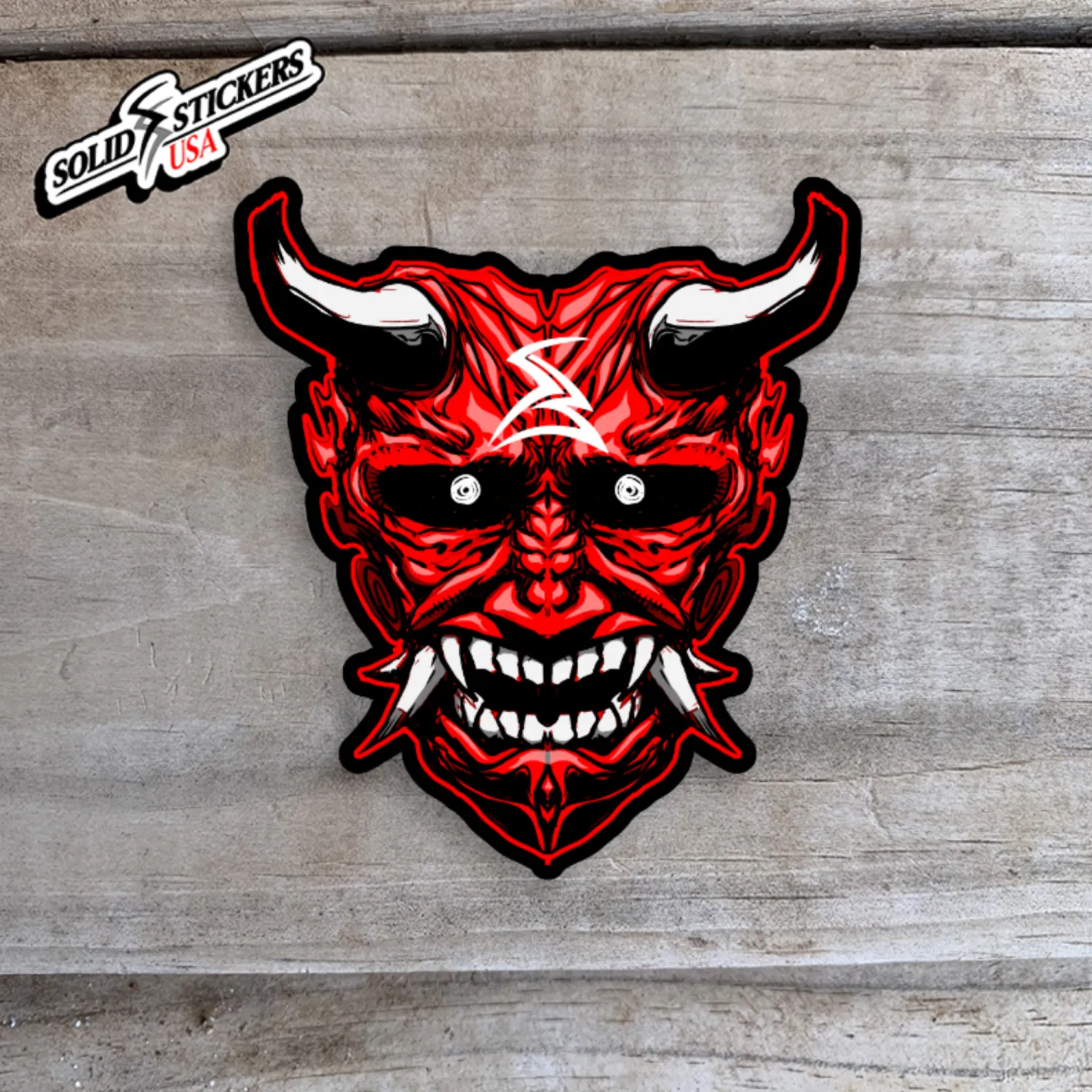 Red Oni Vinyl Sticker