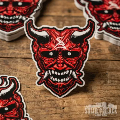 Red Oni Vinyl Sticker