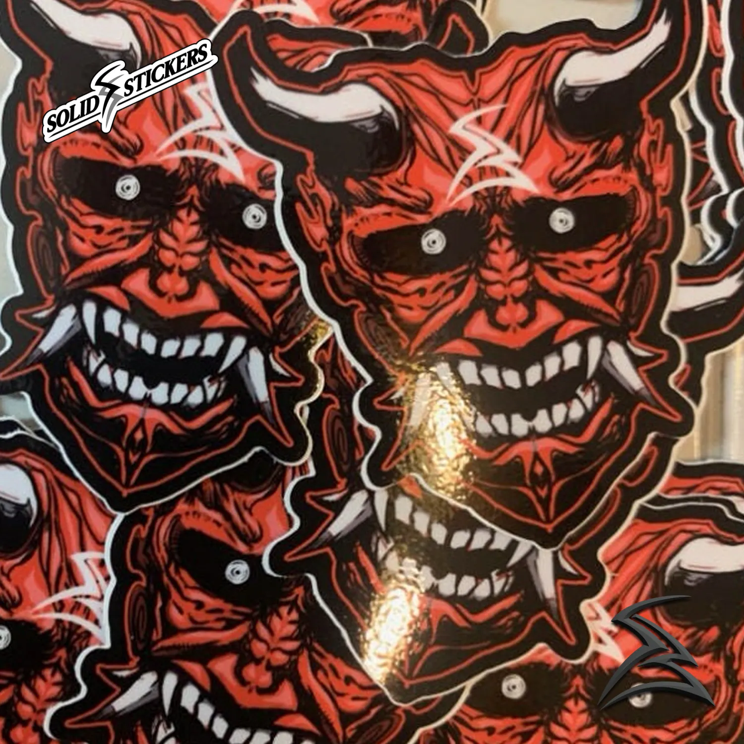 Red Oni Vinyl Sticker