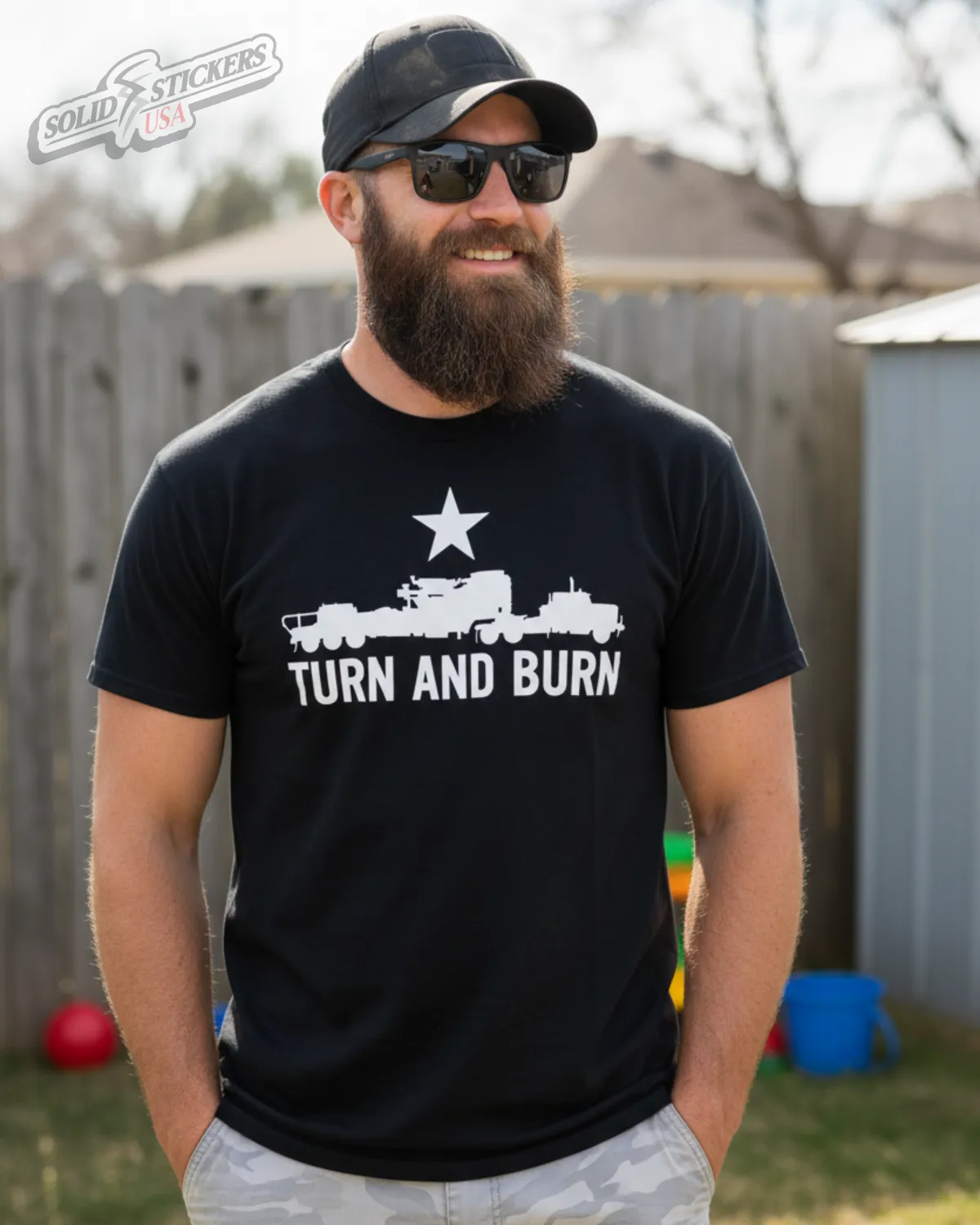 Frac Pump Turn And Burn Soft Style Graphic Tee