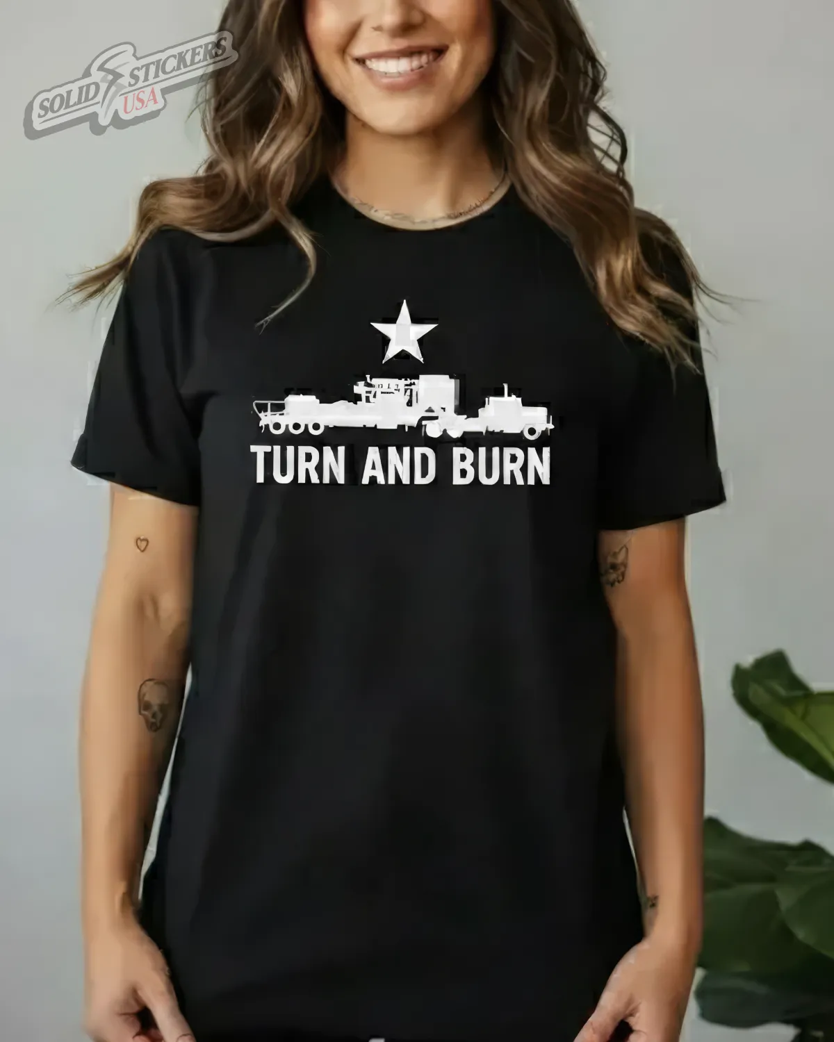 Frac Pump Turn And Burn Soft Style Graphic Tee