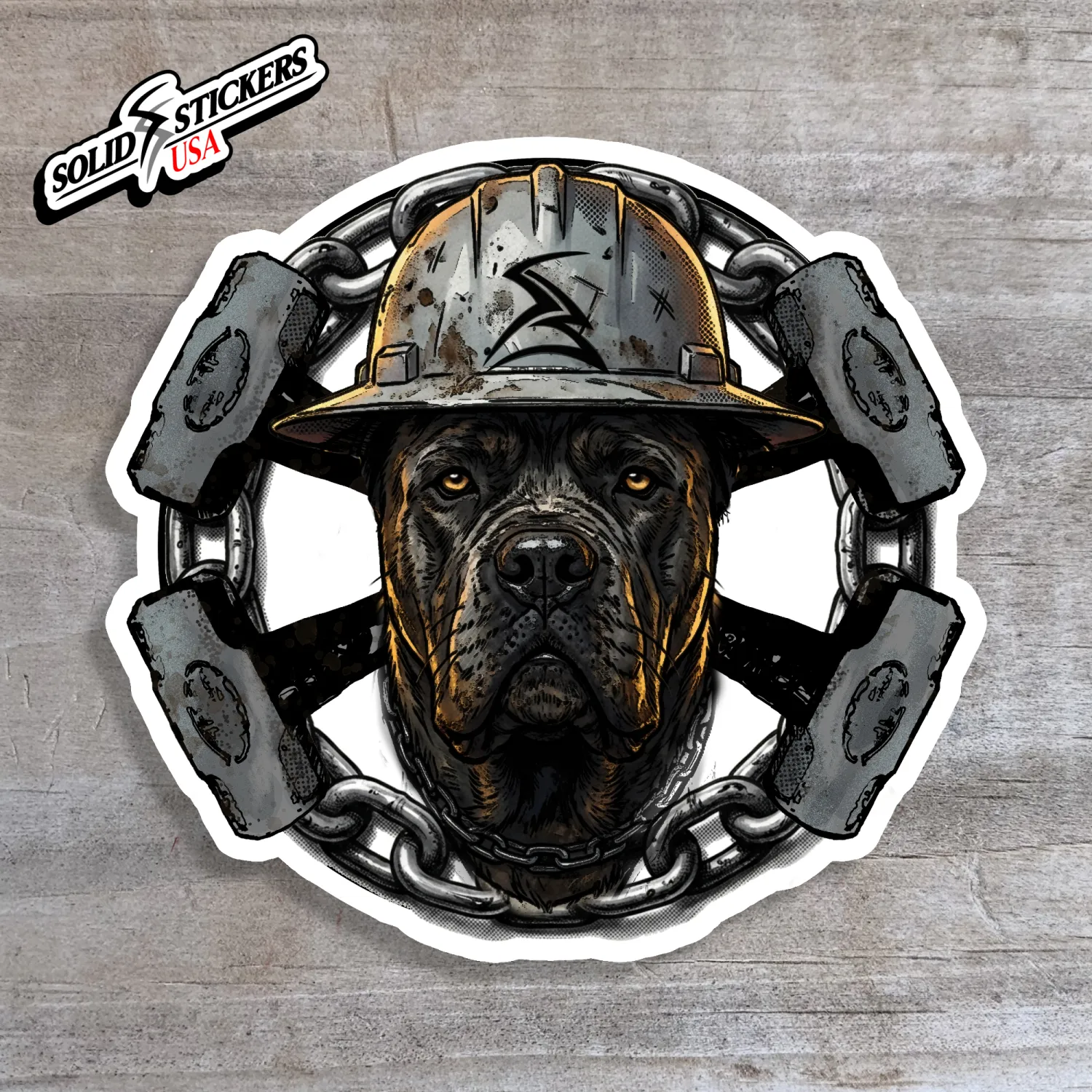 Oilfield Cane Corso &amp; Hammers Vinyl Sticker