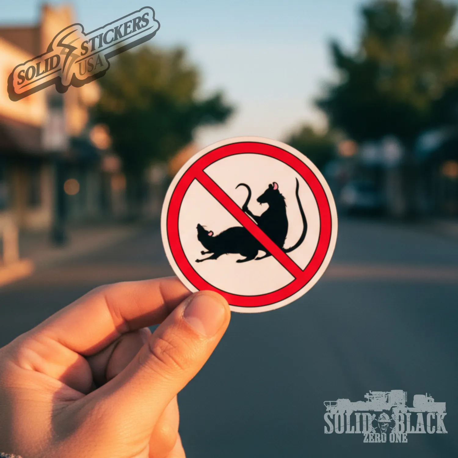 No Fucking Rats Vinyl Sticker