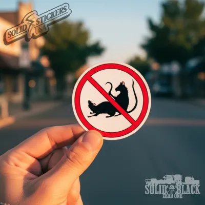 No Fucking Rats Vinyl Sticker