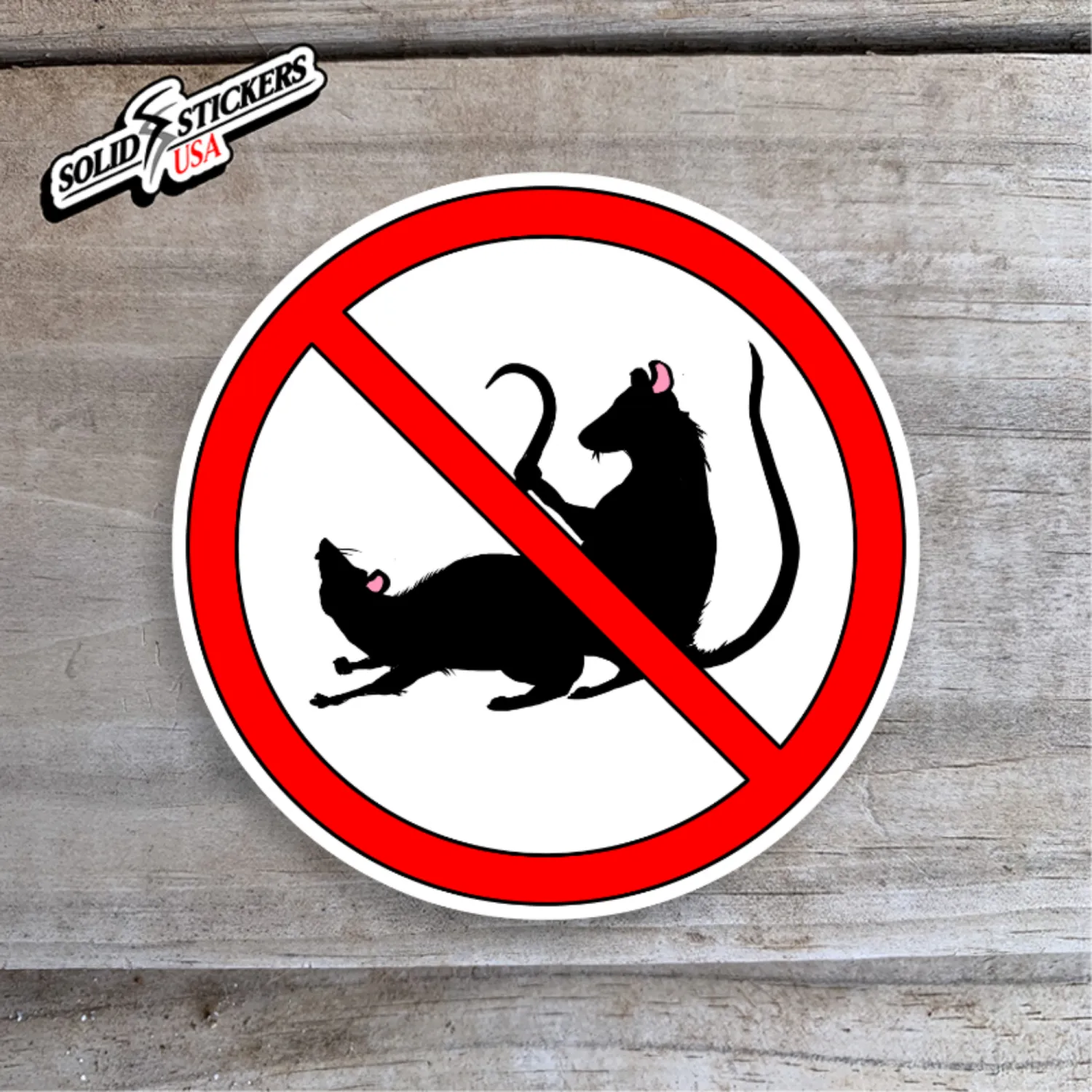 No Fucking Rats Vinyl Sticker