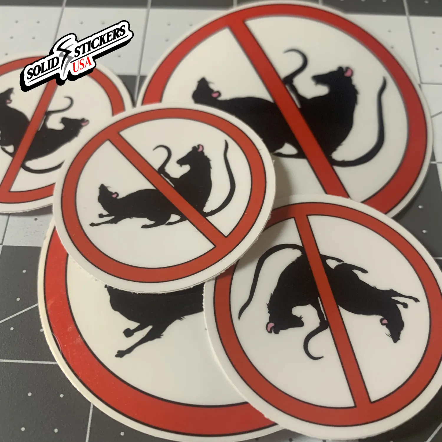 No Fucking Rats Vinyl Sticker