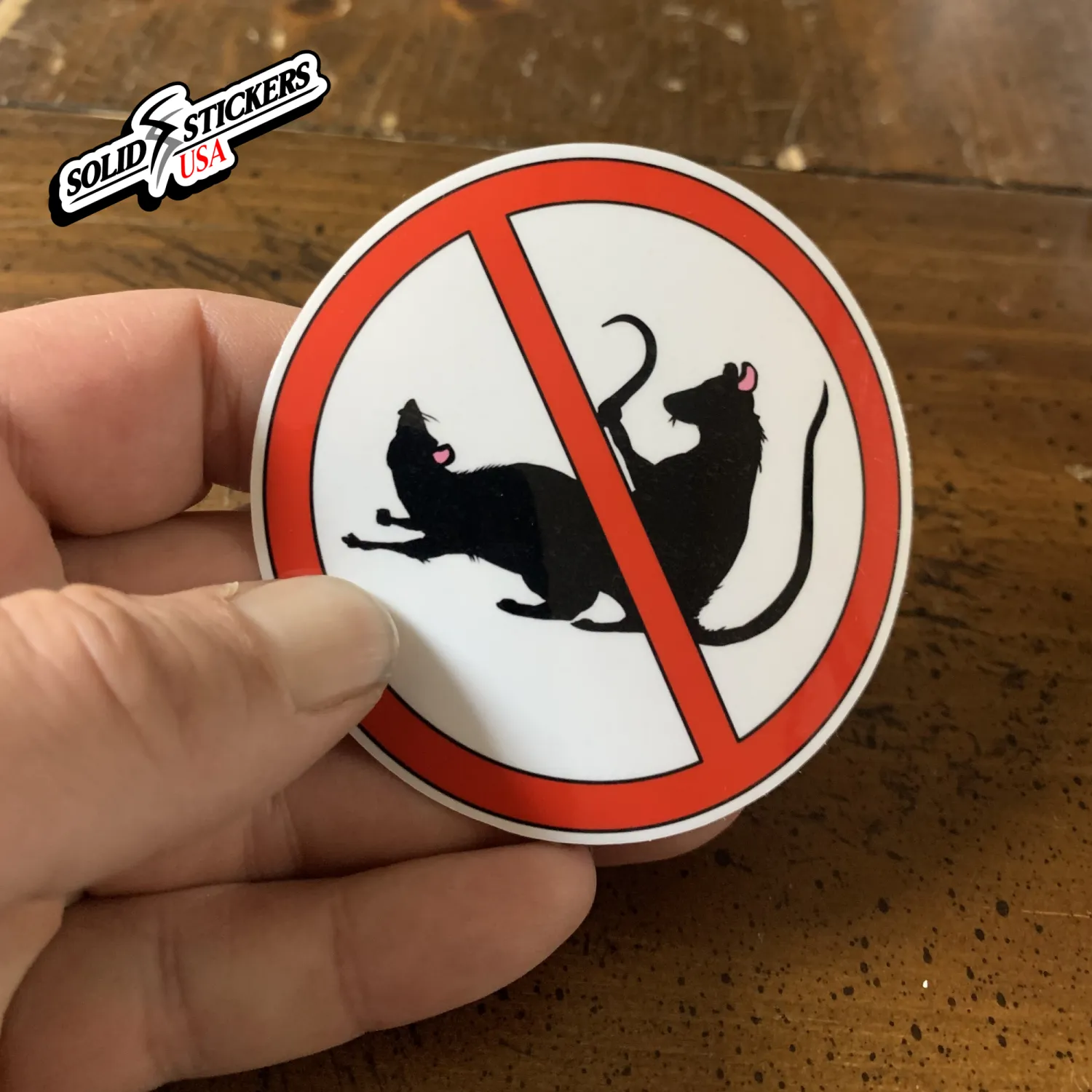 No Fucking Rats Vinyl Sticker