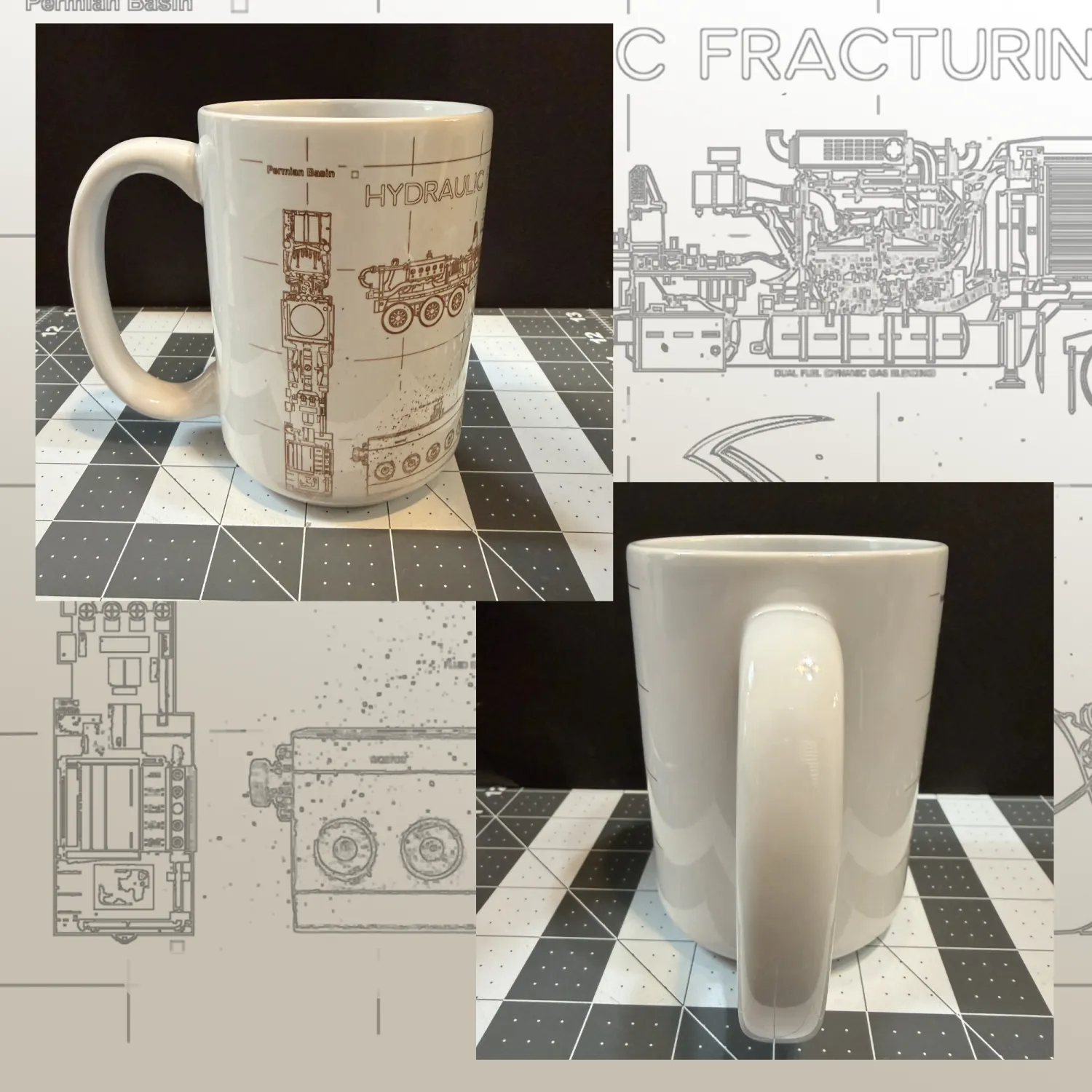 Frac Pump 15oz Blueprint Mug