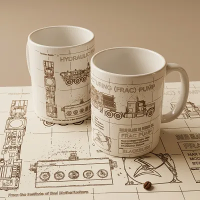 Frac Pump 15oz Blueprint Mug