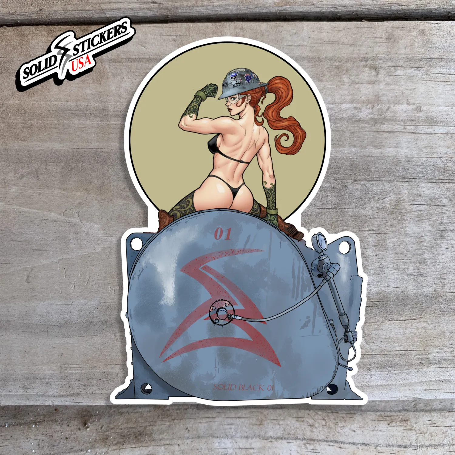 Frac Power End Pinup Vinyl Sticker