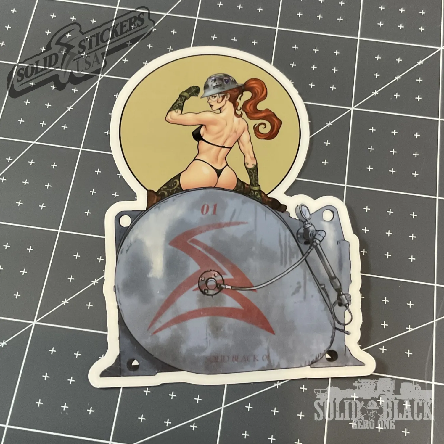 Frac Power End Pinup Vinyl Sticker