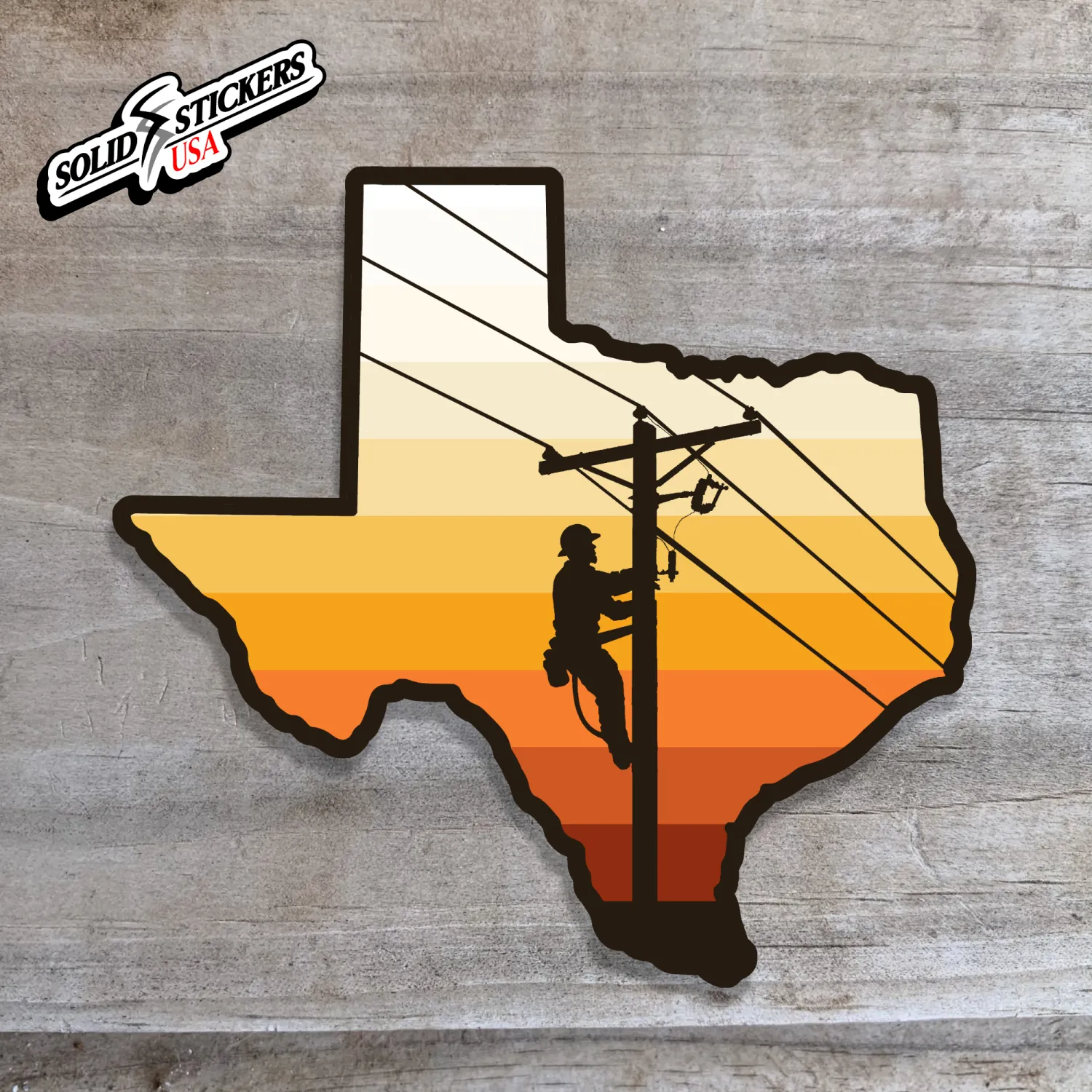 Texas Lineman Vinyl Sticker